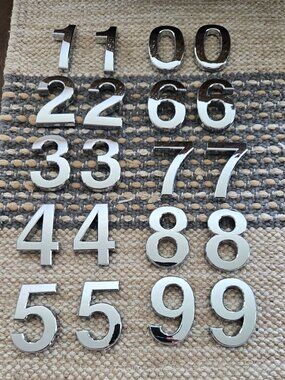 3D ADHESIVE NUMBERS WATERPROOF NWT